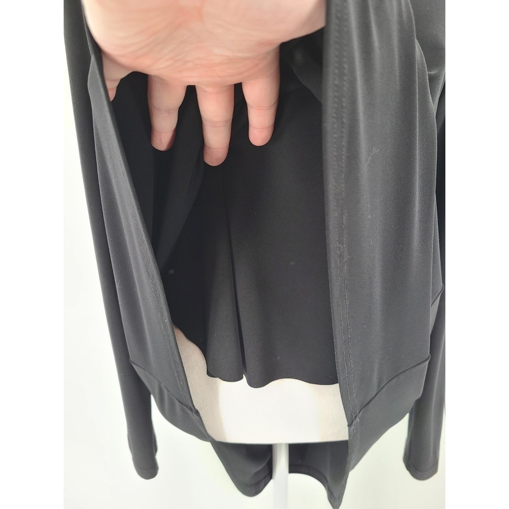 Sympli PeekaBoo Tunic Top 10 Black Stretch Minimalist Neutral Capsule Keyhole - Picture 3 of 11